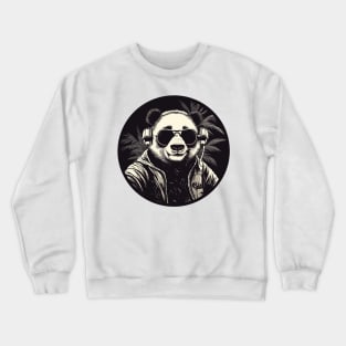 Cool Animals: Cartoon Vintage Funny Cool Panda Crewneck Sweatshirt